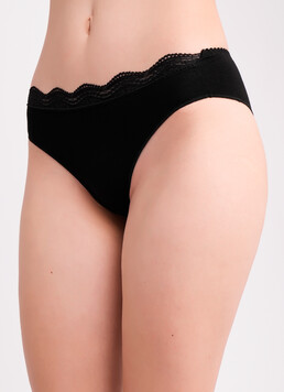 Труси бразиліана з бавовни Basic chic 2236/61 black (чорний)