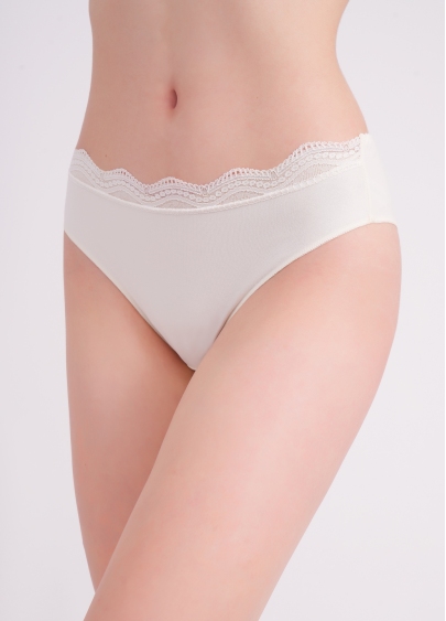 Трусы бразилиана из хлопка Basic chic 2236/61 milk (белый)
