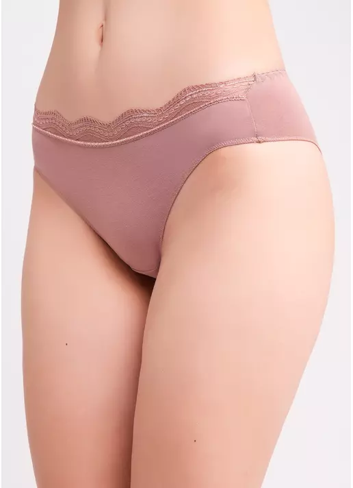 Труси бразиліана з бавовни Basic chic 2236/61 mokko (коричневий)