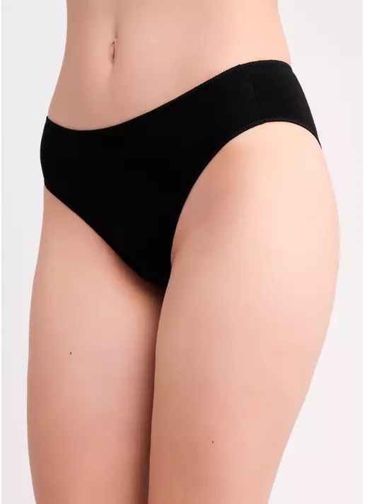 Труси бразиліана бавовняні Basic chic 2237/60 black (чорний)