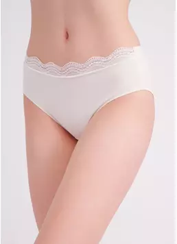 Труси сліпи з бавовни з мереживом Basic chic 2317/61 milk (білий) Труси сліпи з бавовни з мереживом Basic chic 2317/61 milk (білий)