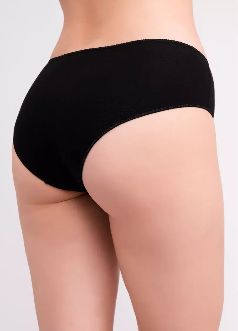 Трусы слипы из хлопка Basic chic 2318/60 black (черный)