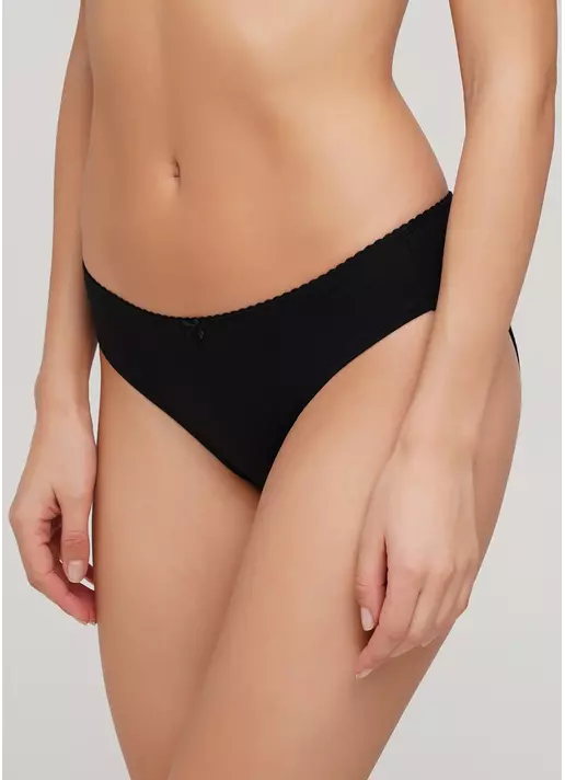 Классические трусики слипы Basic cotton 2301/60 black (черный)