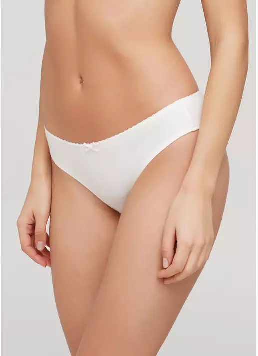 Классические трусики слипы Basic cotton 2301/60 ivory (белый)