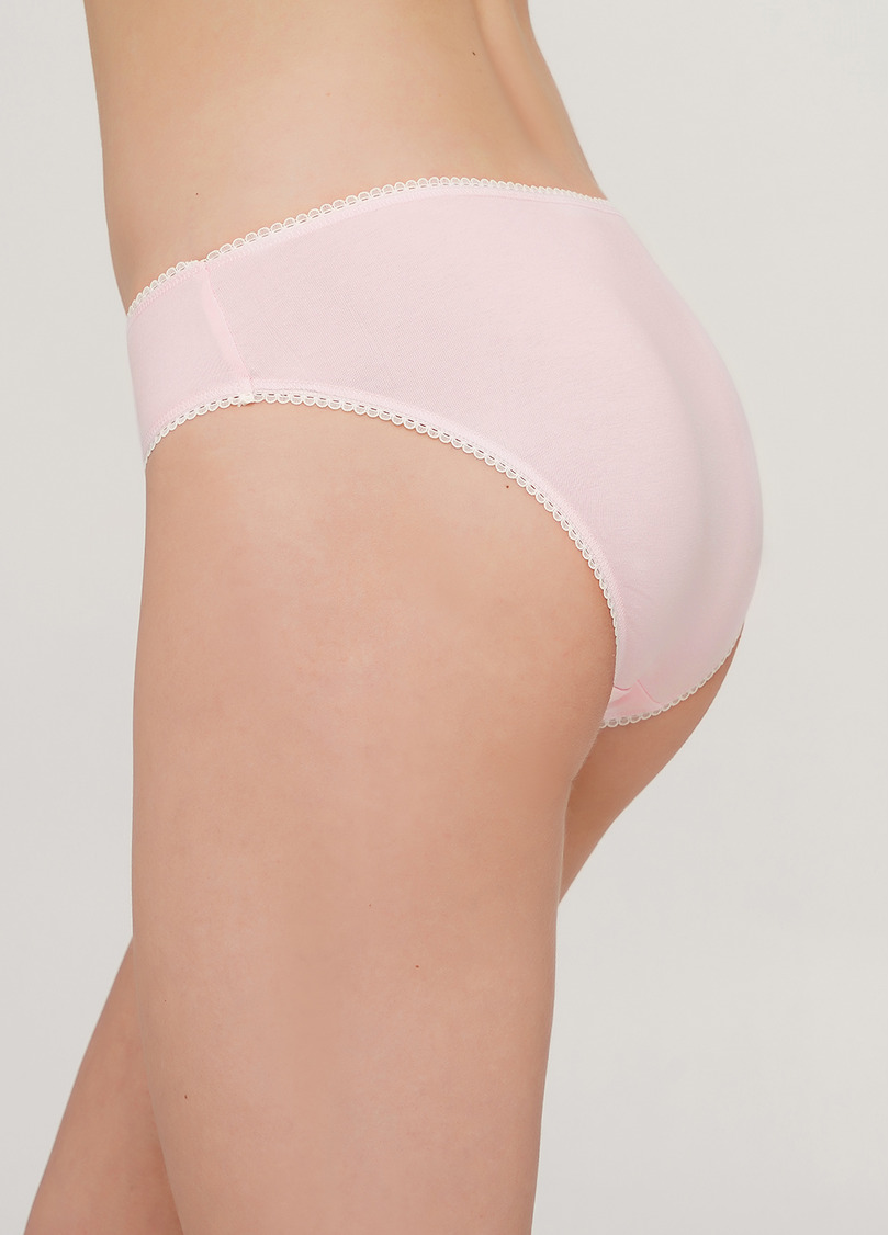 Хлопковые трусики слипы с принтом Basic print 2301/60 hello beautiful (розовый)
