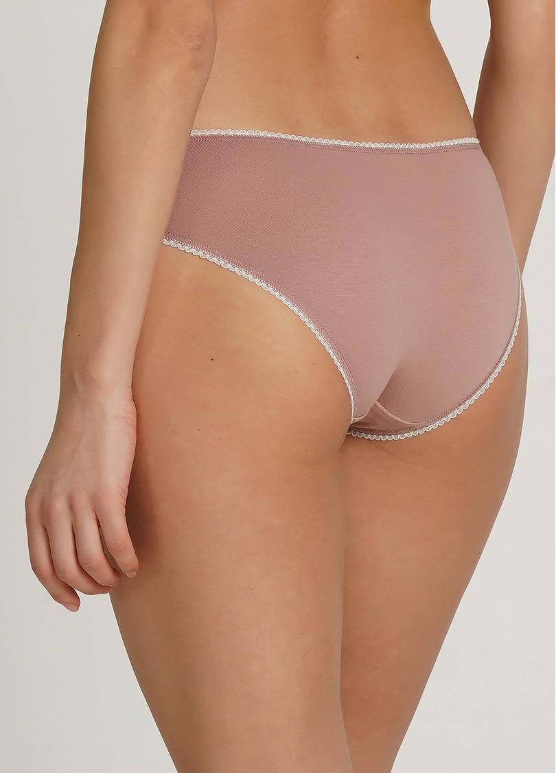 Хлопковые трусики слипы с принтом Basic print 2301/60 powder/camomile (розовый)