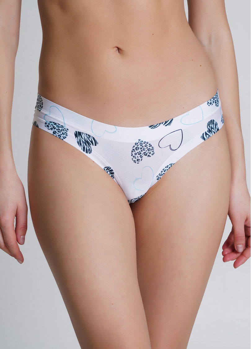 Трусики-танга с сердечками Be my Valentine 2102/20 heart (голубой)