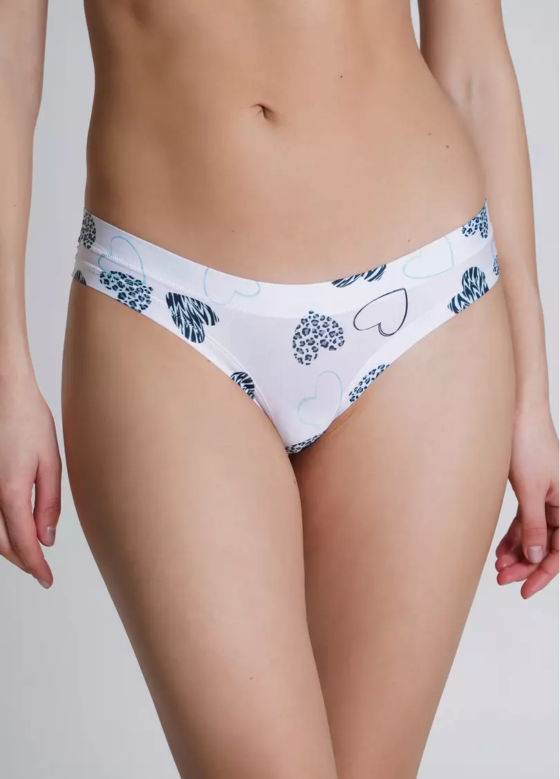 Трусики-танга с сердечками Be my Valentine 2102/20 heart (голубой)