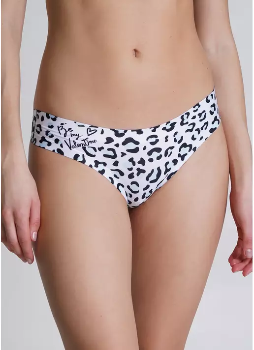 Леопардовые трусики-танга Be my Valentine 2102/20 leo blue (голубой)