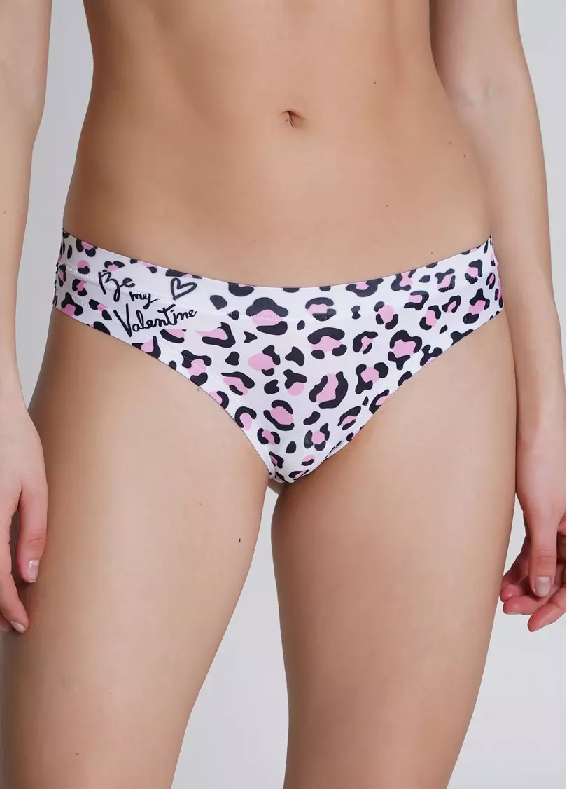 Трусики-танга с леопардовым принтом Be my Valentine 2102/20 leo pink (розовый)
