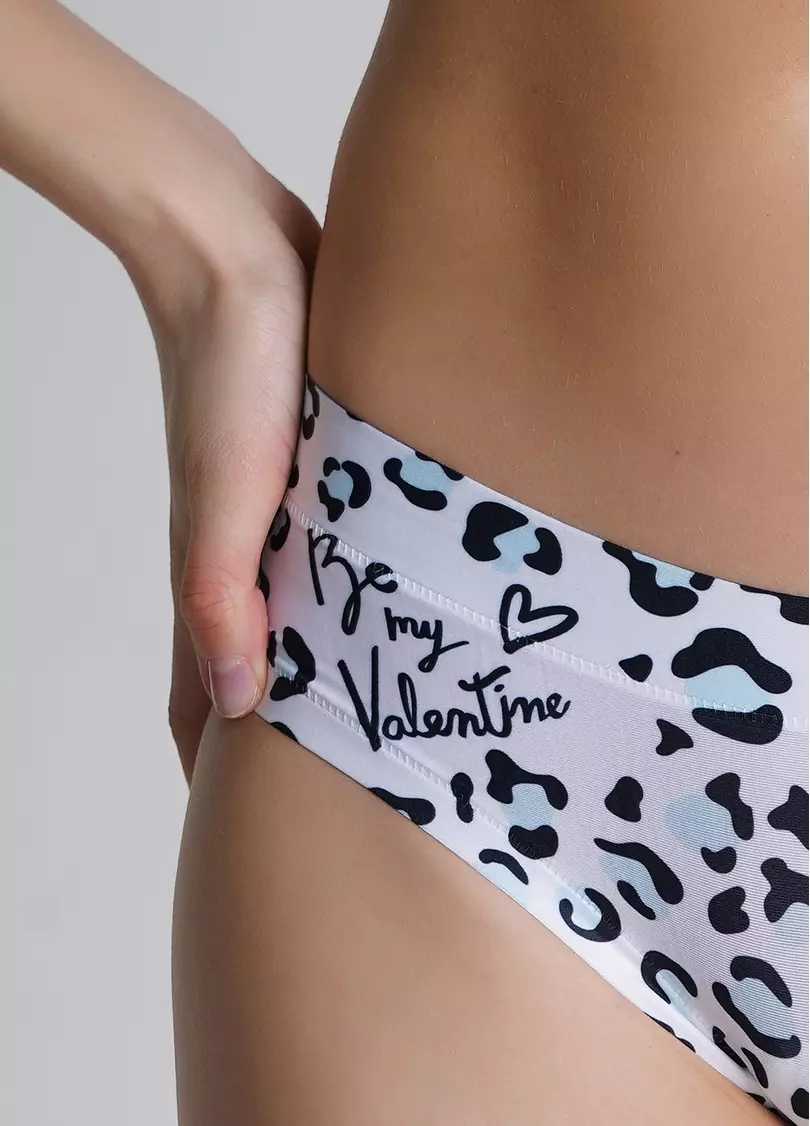 Принтованные трусики слипы леопардовые Be my Valentine 2301/20 leo blue (голубой)