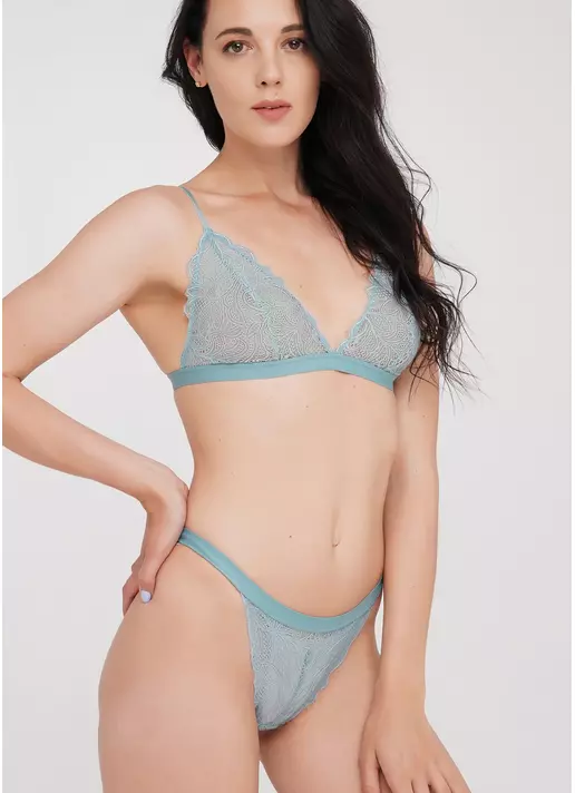 Трусики бразилиана из кружева Blue forest 2213/31 (мятный)