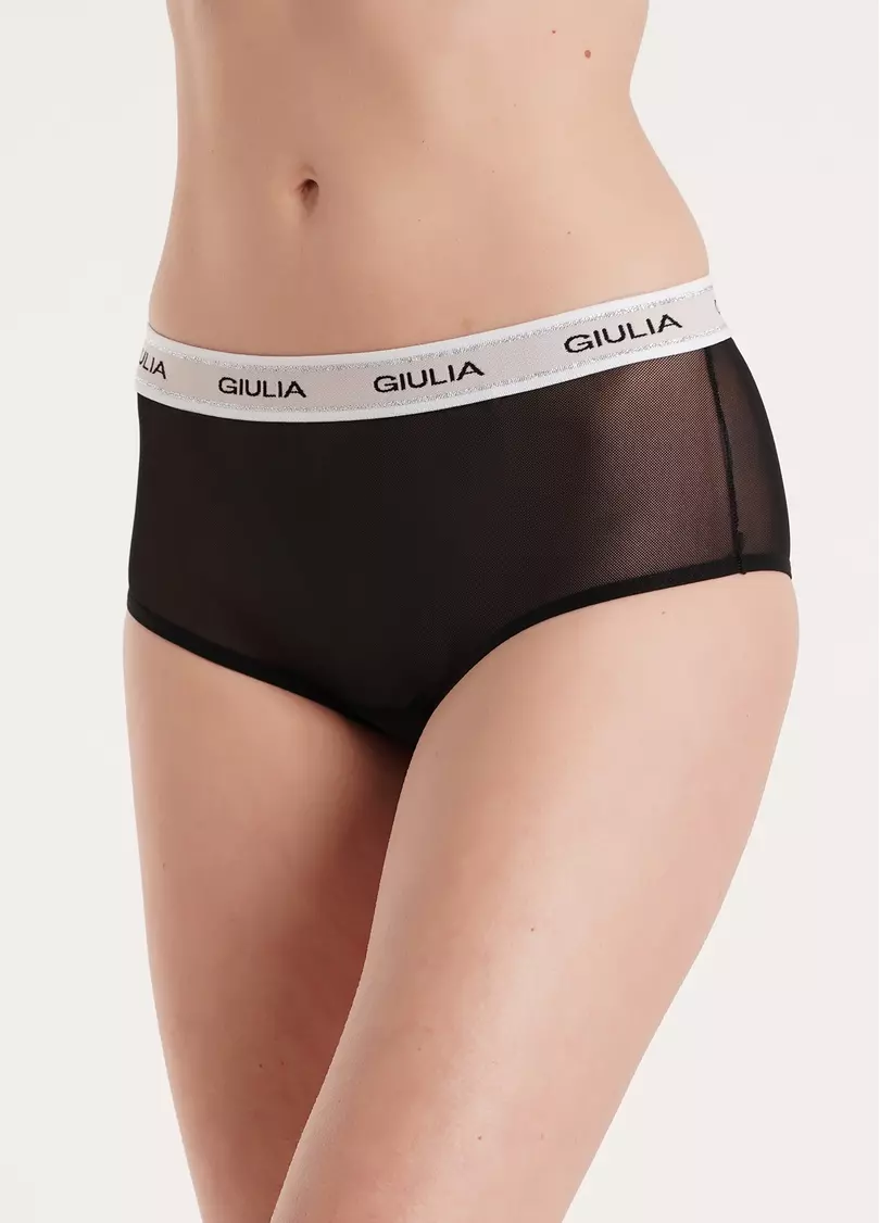 Трусики бразилиана из сетки BRASILIAN BRIEFS NET 2201/40 black (черный)