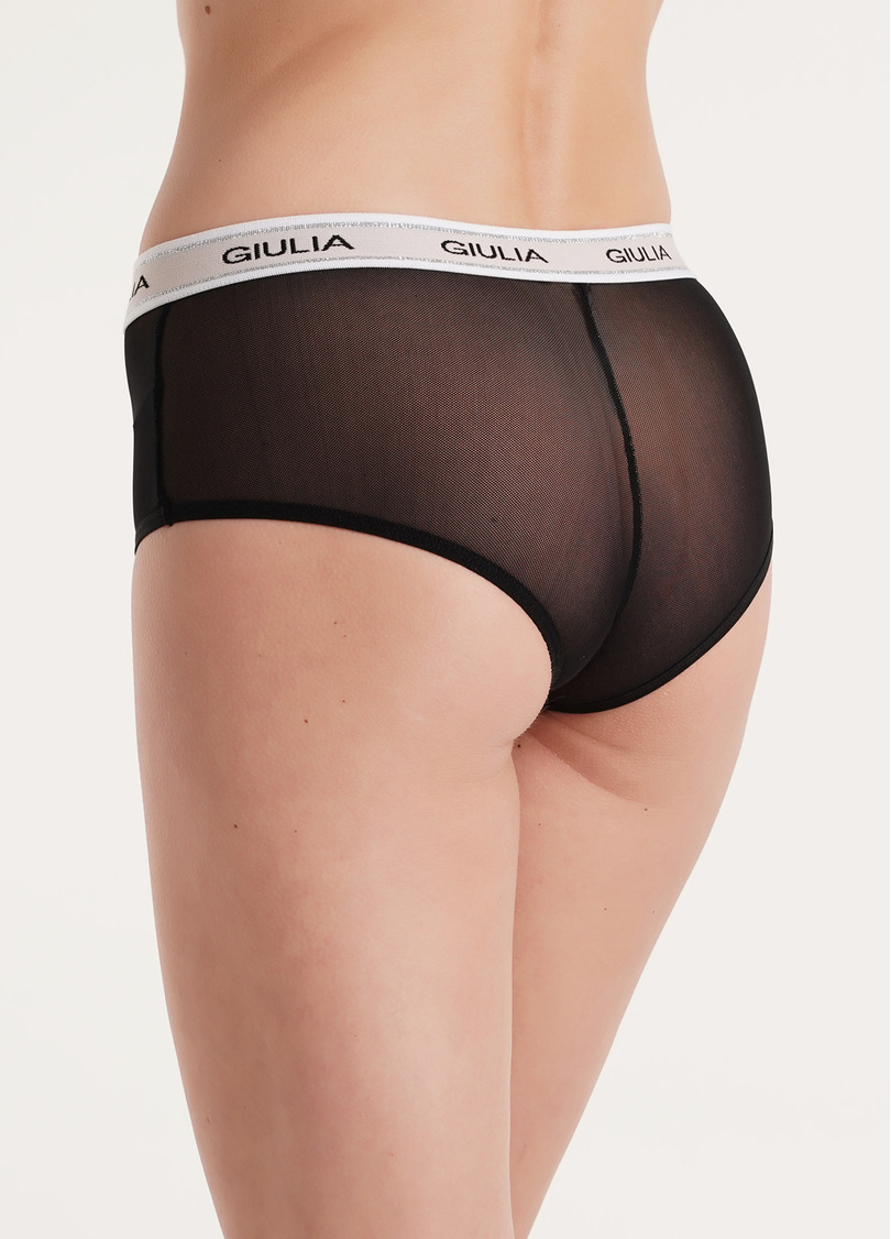 Трусики бразилиана из сетки BRASILIAN BRIEFS NET 2201/40 black (черный)