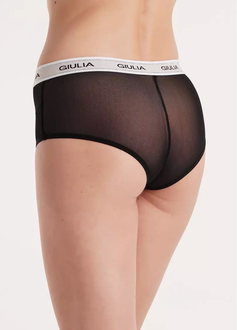 Трусики бразилиана из сетки BRASILIAN BRIEFS NET 2201/40 black (черный)