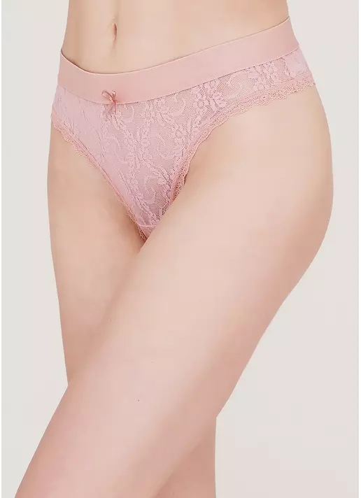 Мереживні труси стрінги Carmelita 2102/31 (рожевий)
