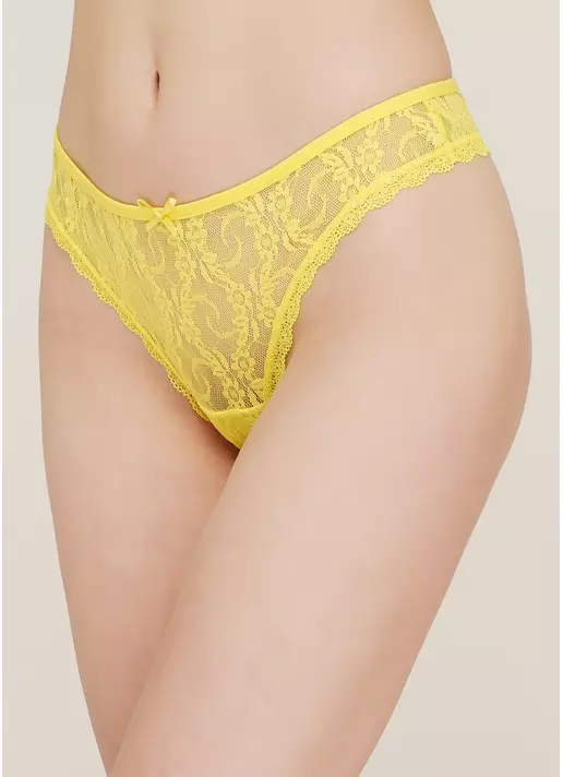 Мереживні труси стрінги Carmelita 2102/31 (жовтий)