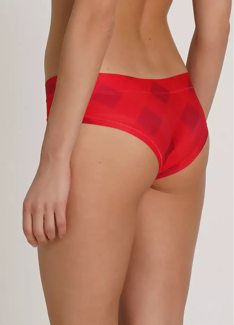 Трусики слипы из принтованной микрофибры Christmas story 2301/20 red cell (красный)