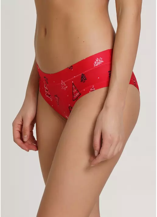 Рождественские слипы трусики из микрофибры Christmas story 2301/20 red tree (красный)