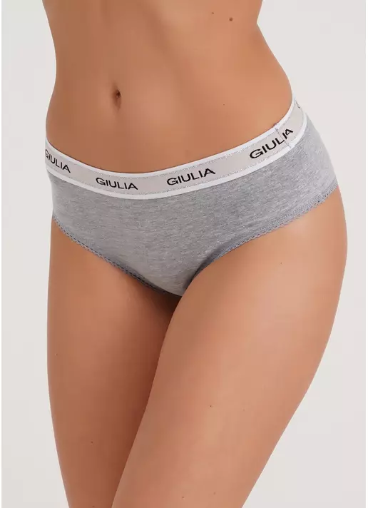 Трусики бразилиана хлопковые Cotton fit 2222/60 grey melange (серый)