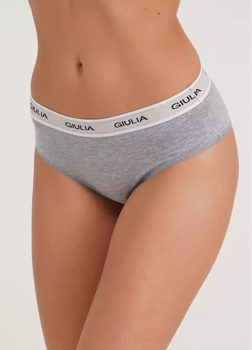 Трусики бразилиана хлопковые Cotton fit 2222/60 grey melange (серый)