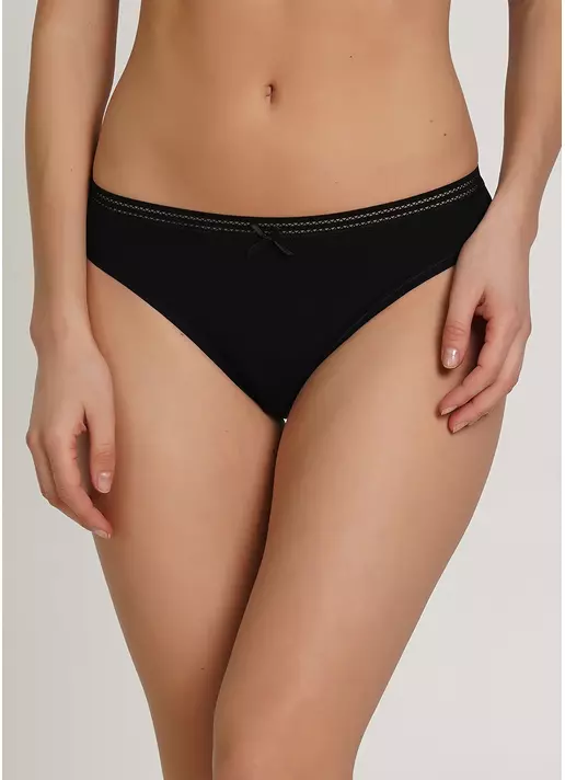 Хлопковые трусики бразилиана Cotton print 2212/06 black (черный)