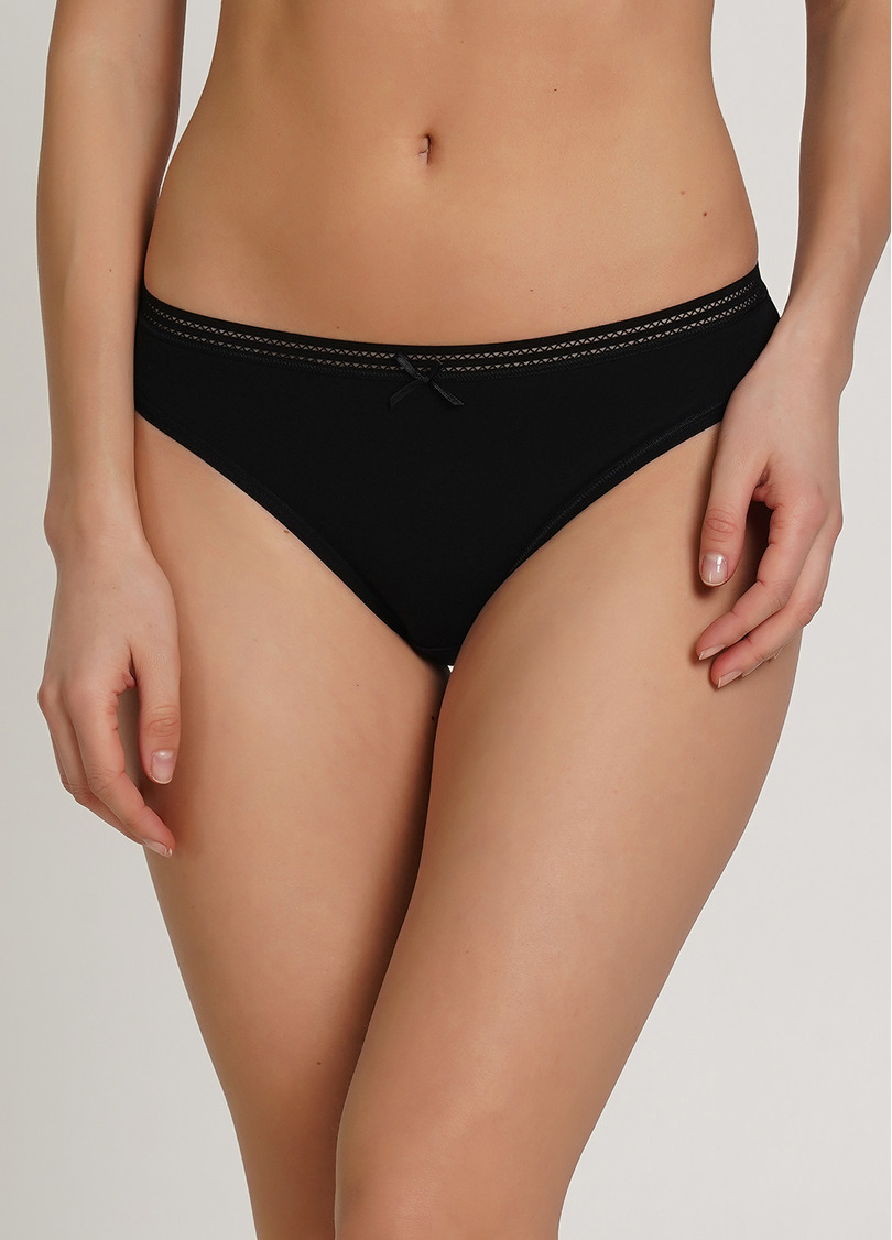 Хлопковые трусики бразилиана Cotton print 2212/06 black (черный)