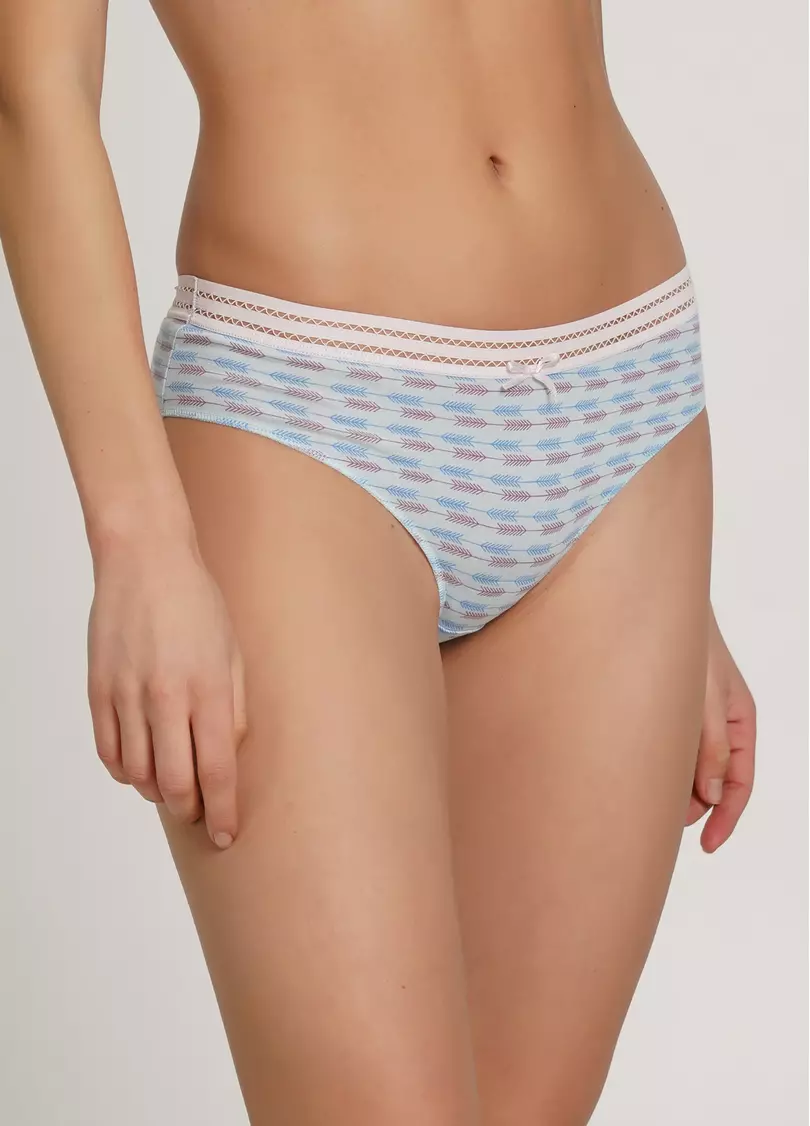 Трусики слипы хлопковые с принтом стрел Cotton print 2301/06 blue arrows (голубой)