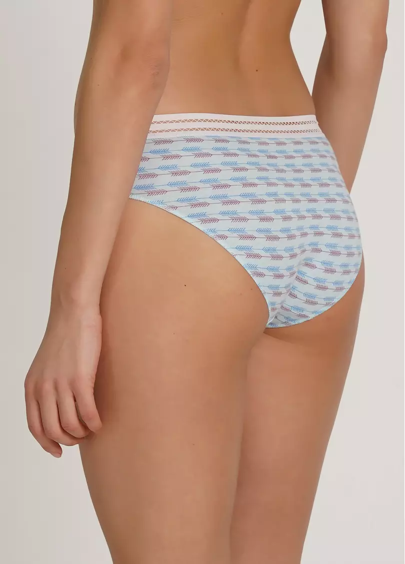 Трусики слипы хлопковые с принтом стрел Cotton print 2301/06 blue arrows (голубой)