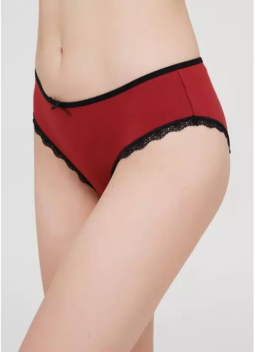 Классические трусики слипы из хлопка Cotton print 2301/61 blood (красный)