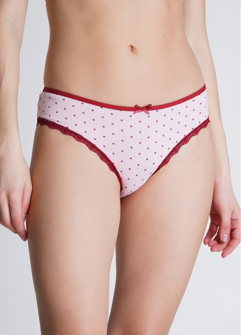 Классические трусики слипы из хлопка Cotton print 2301/61 pink dots (розовый)