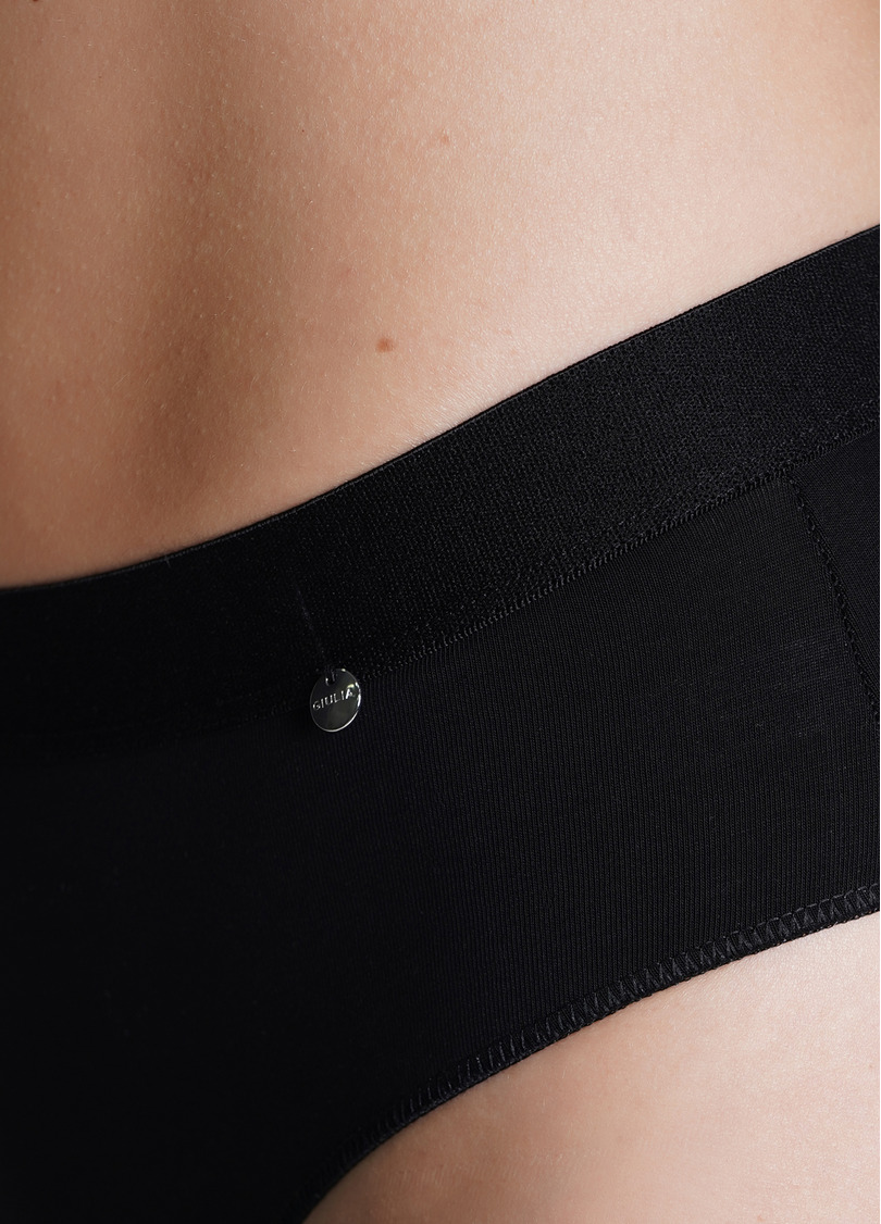 Трусики бразилиана хлопковые Cotton print 2316/06 black (черный)