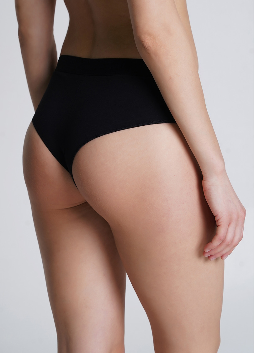 Трусики бразилиана хлопковые Cotton print 2316/06 black (черный)