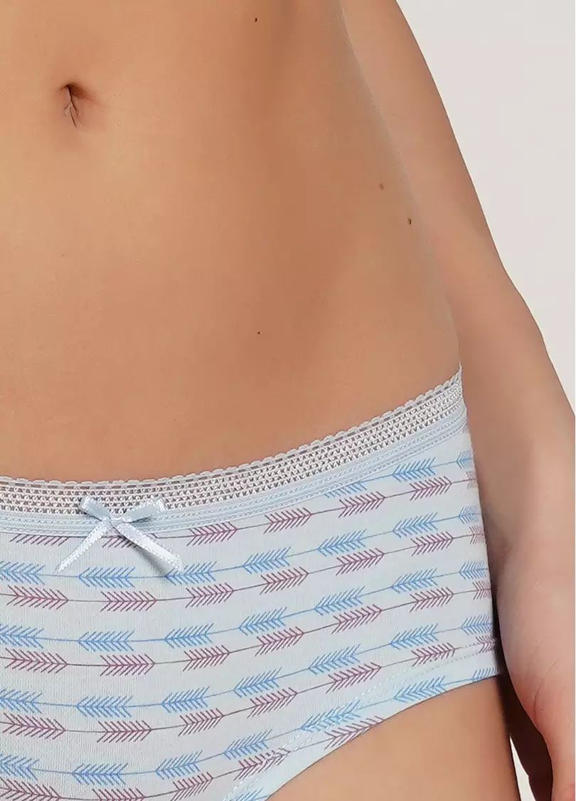 Трусики кюлоты в принт Cotton print 2602/06 blue arrows (голубой)