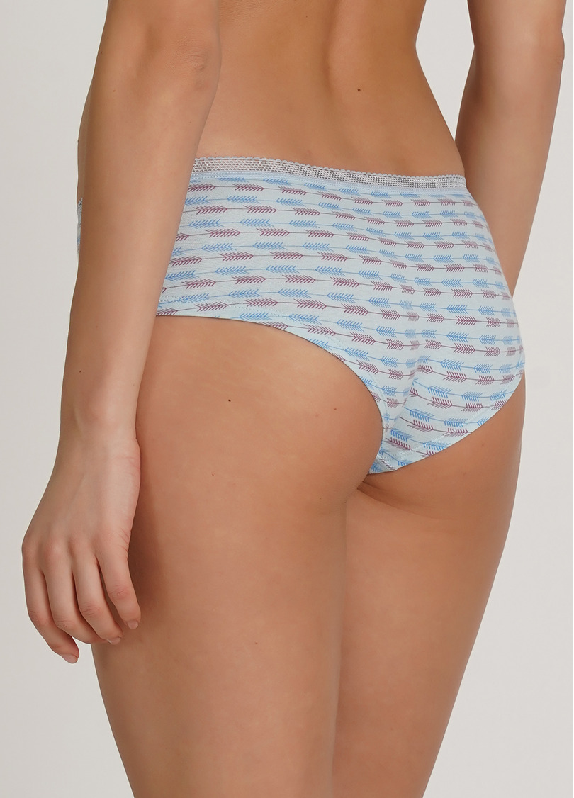 Трусики кюлоты в принт Cotton print 2602/06 blue arrows (голубой)