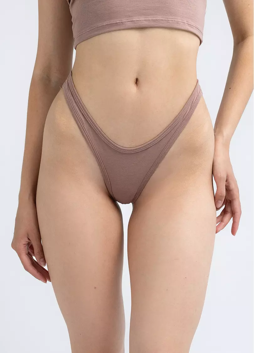 Трусы бразилиана Crema soul, коричневые