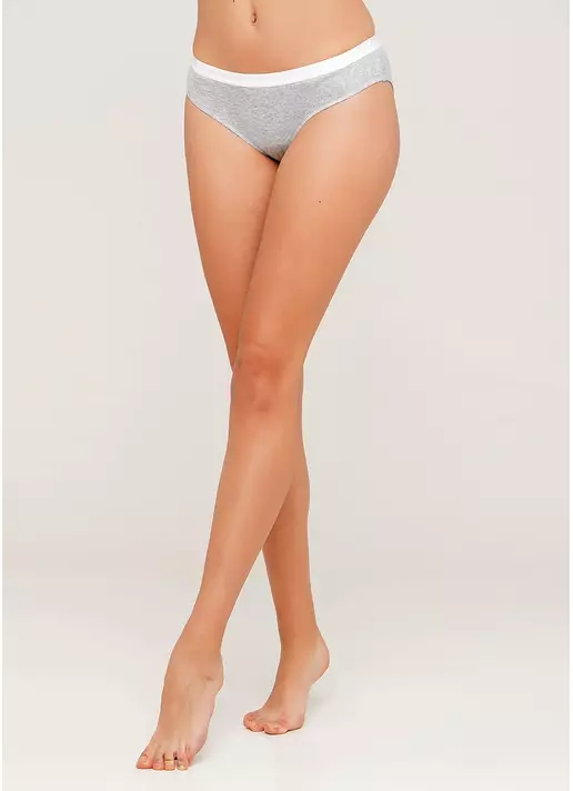 Хлопковые женские трусики Elegia 2304/60 (серый меланж)
