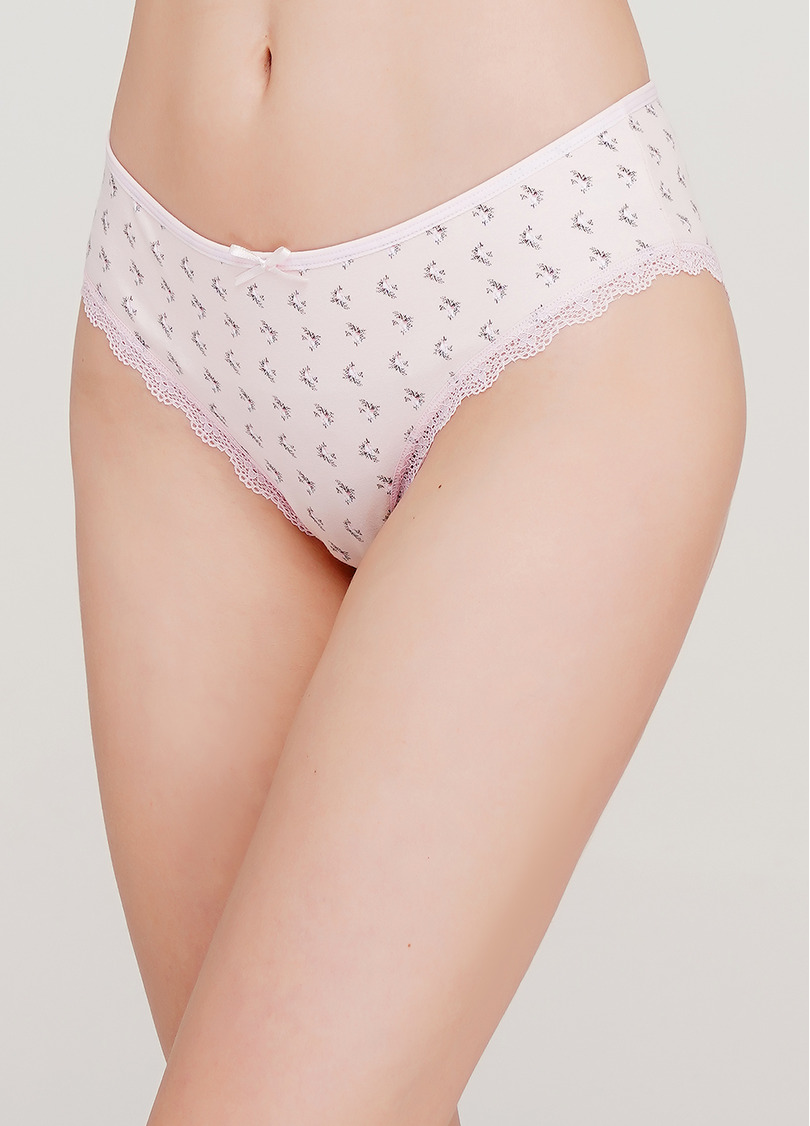 Хлопковые трусы слипы с рисунком Florian 2210/61 (пудровый)