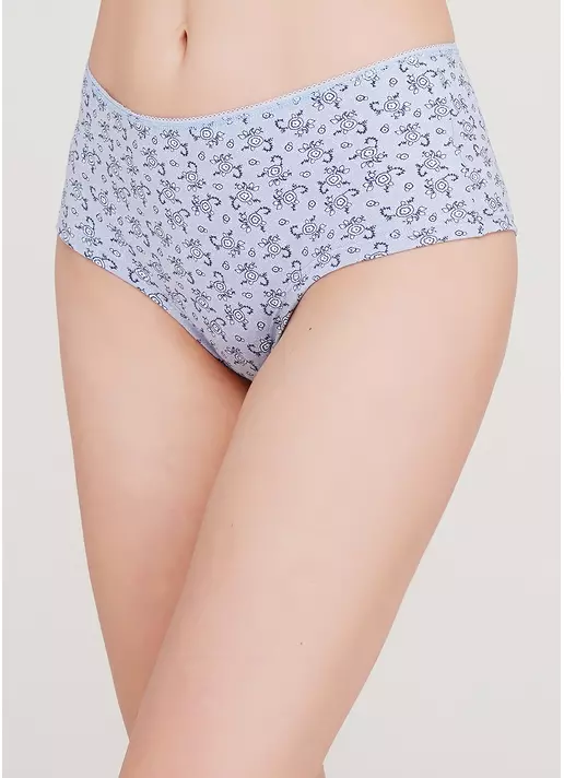 Женские трусы полушортики Florian 2602/60 grey flowers (серый)