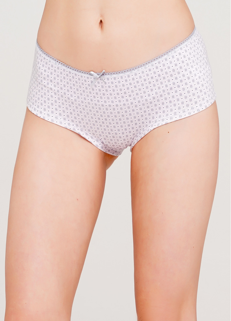 Женские трусы полушортики Florian 2602/60 grey geometric (серый)