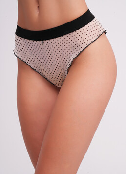 Бразилиана из сетки Glam 2240/40 beige dots (бежевый)