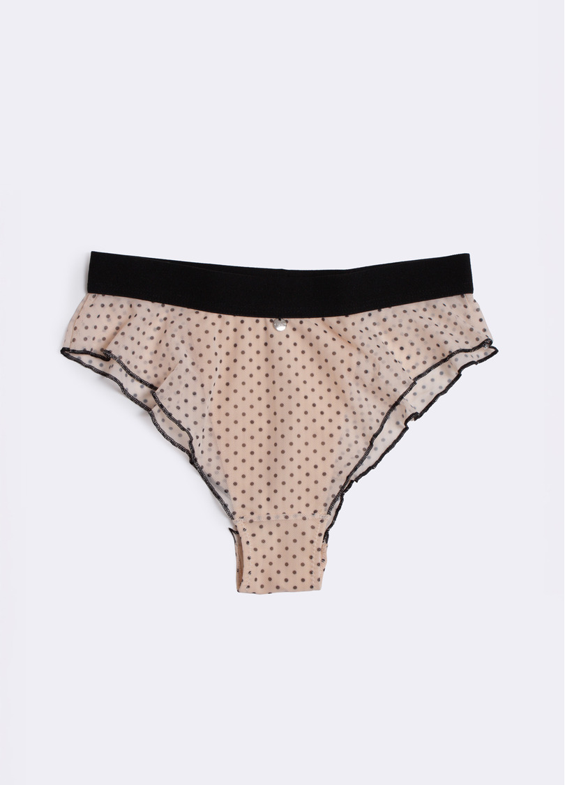 Бразилиана из сетки Glam 2240/40 beige dots (бежевый)