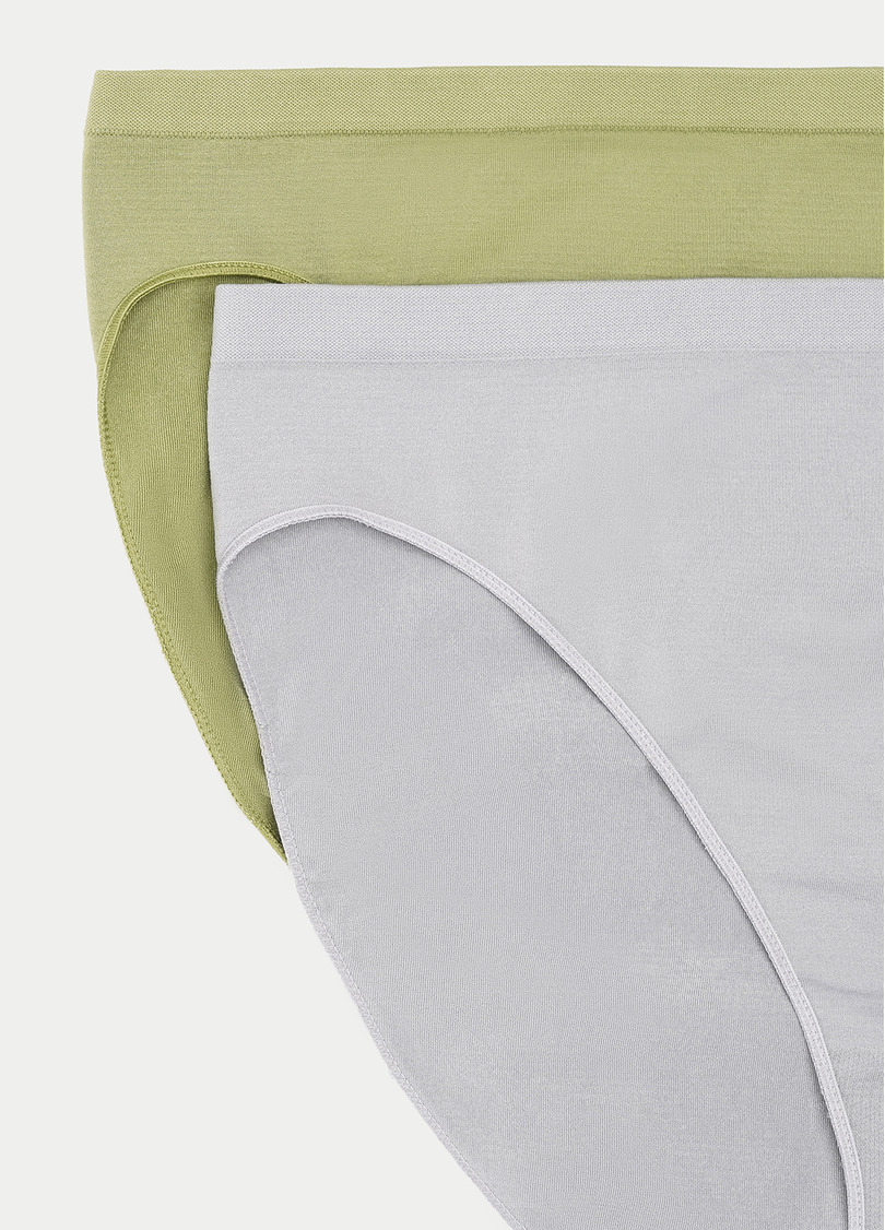 Безшовні трусики сліпи HI-LEG BRIEFS COLOR olive branch (зелений)