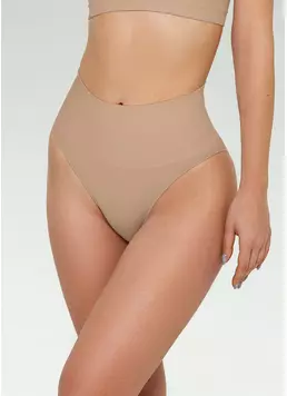Бесшовные трусы слипы с легкой коррекцией HI-LEG SHAPEWEAR nude (бежевый)