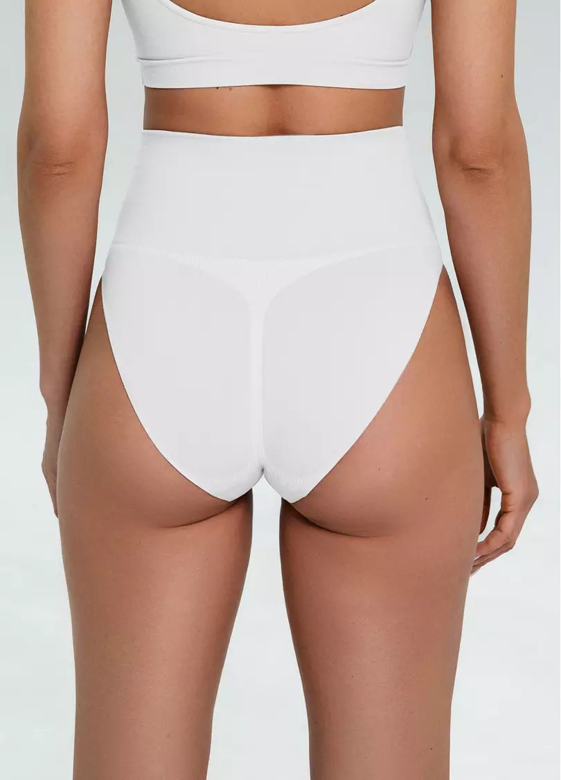 Бесшовные трусы слипы с легкой коррекцией HI-LEG SHAPEWEAR white (белый)