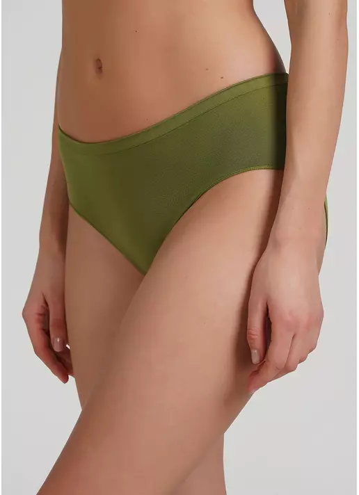 Бесшовные трусы полушортики HIPSTER BRIEFS COLOR olive branch (зеленый)