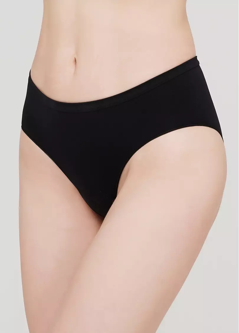 Бесшовные трусы хипстеры HIPSTER BRIEFS (черный)