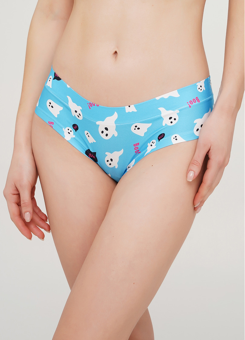 Трусики слипы с принтом привидения Helloween 2301/20 boo (голубой)