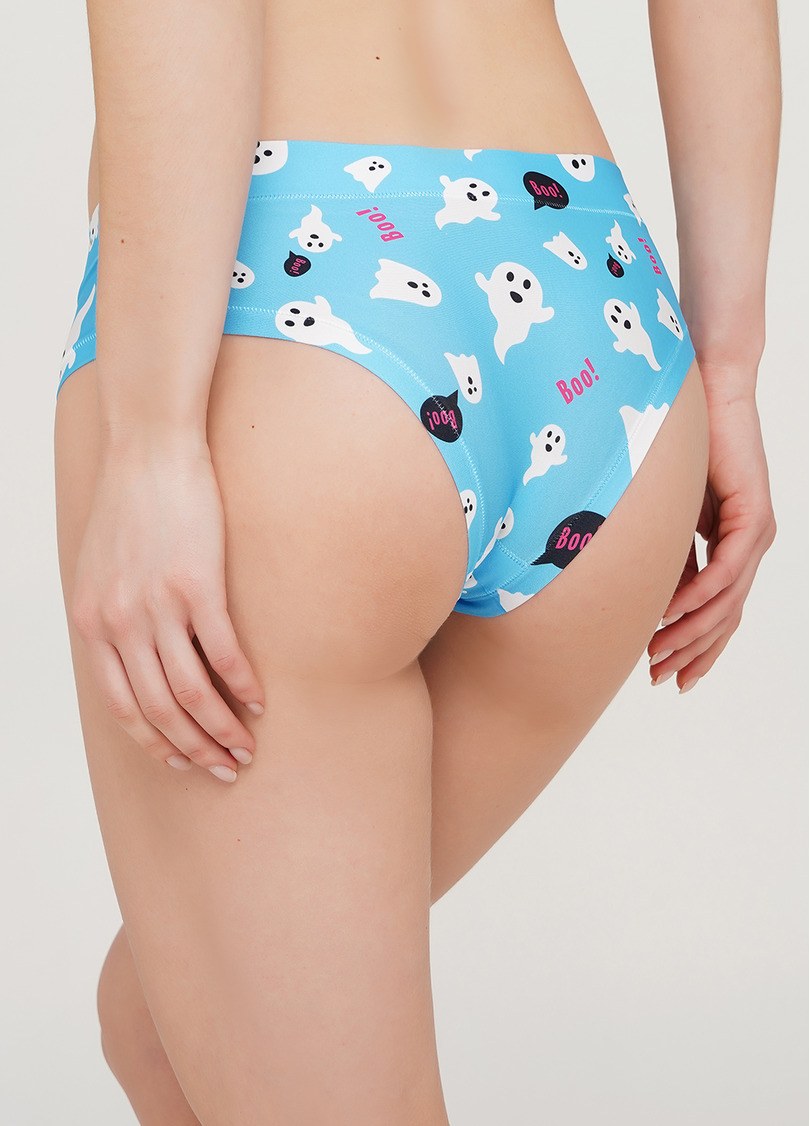 Трусики слипы с принтом привидения Helloween 2301/20 boo (голубой)