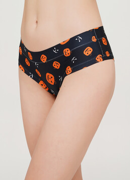 Трусики слипы с принтом тыквы Helloween 2301/20 pampkin (черный)